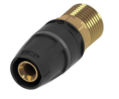 TECElogo-Push puntstuk, standaard messing, afmeting 16 x 3/8