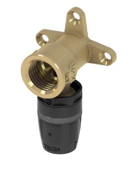 TECElogo-Push muurplaat, standaard messing, afmeting 16 x 1/2