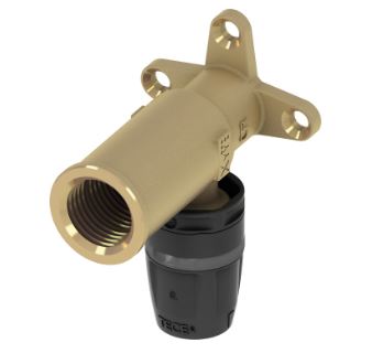 TECElogo-Push muurplaat lang, standaard messing, afmeting 16 x 1/2