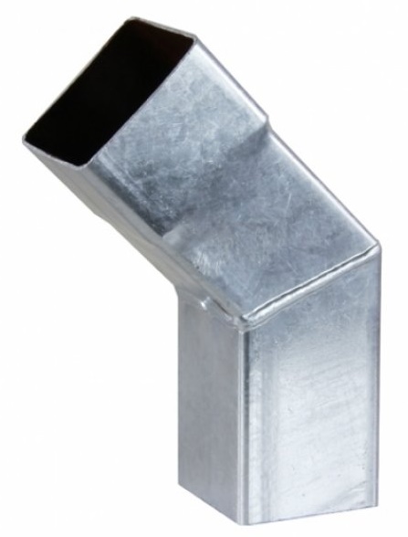 HWA bocht vierkant 45° staal verzinkt