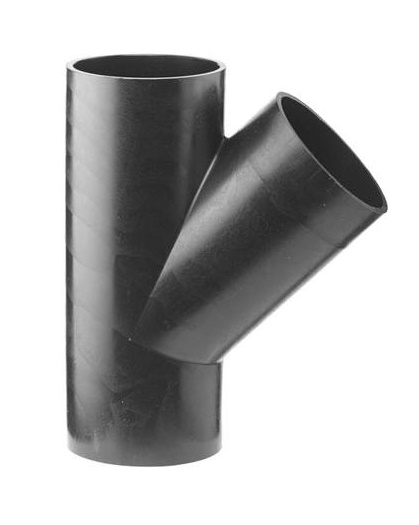 PE80 afvoer verloop T-stuk 45° KOMO