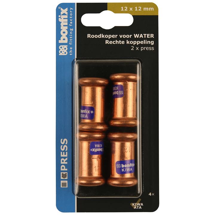 BONFIX Blister Press roodkoper water sok 12x12mm 4x