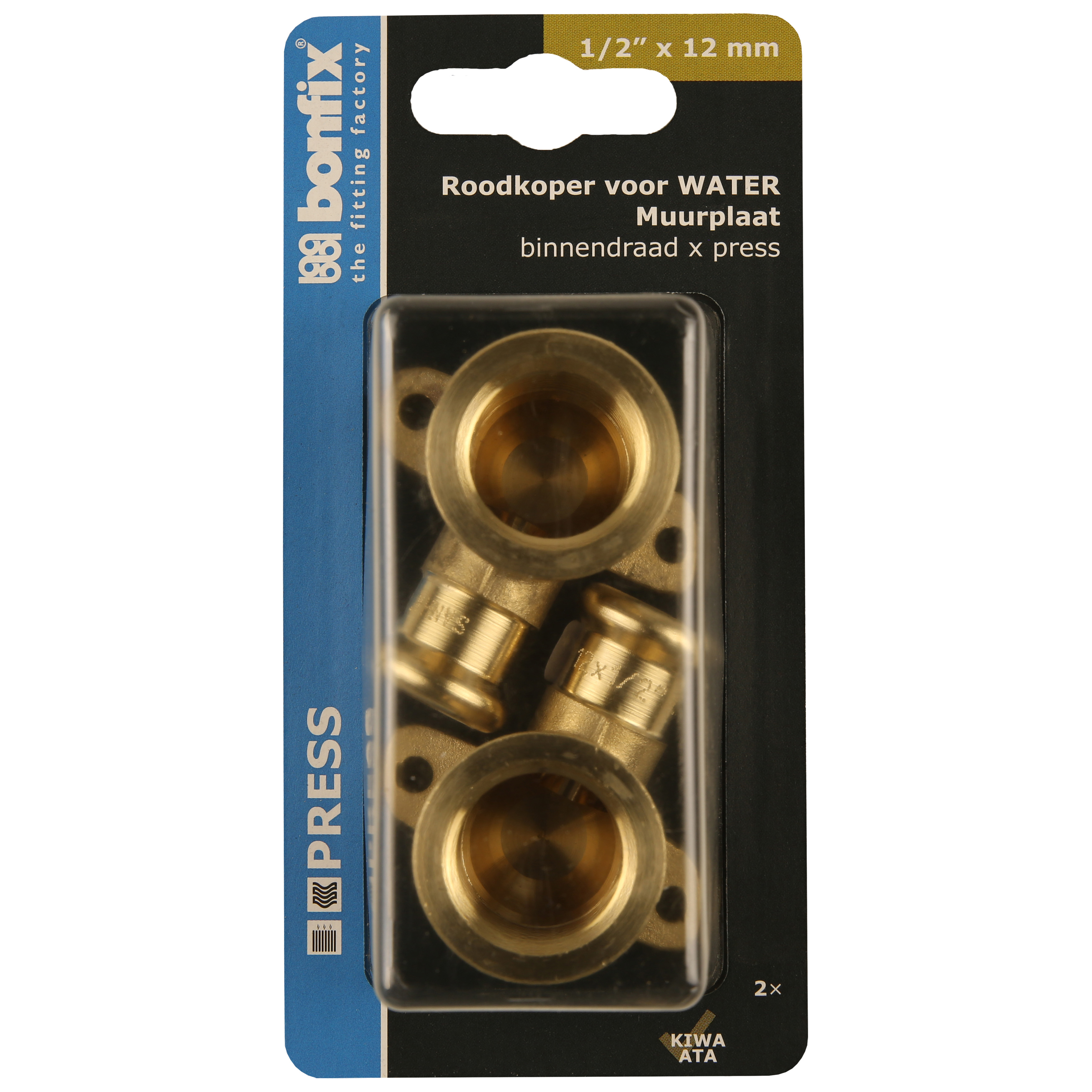 BONFIX Blister Press roodkoper water muurplaat 12x1/2" bi. 2x