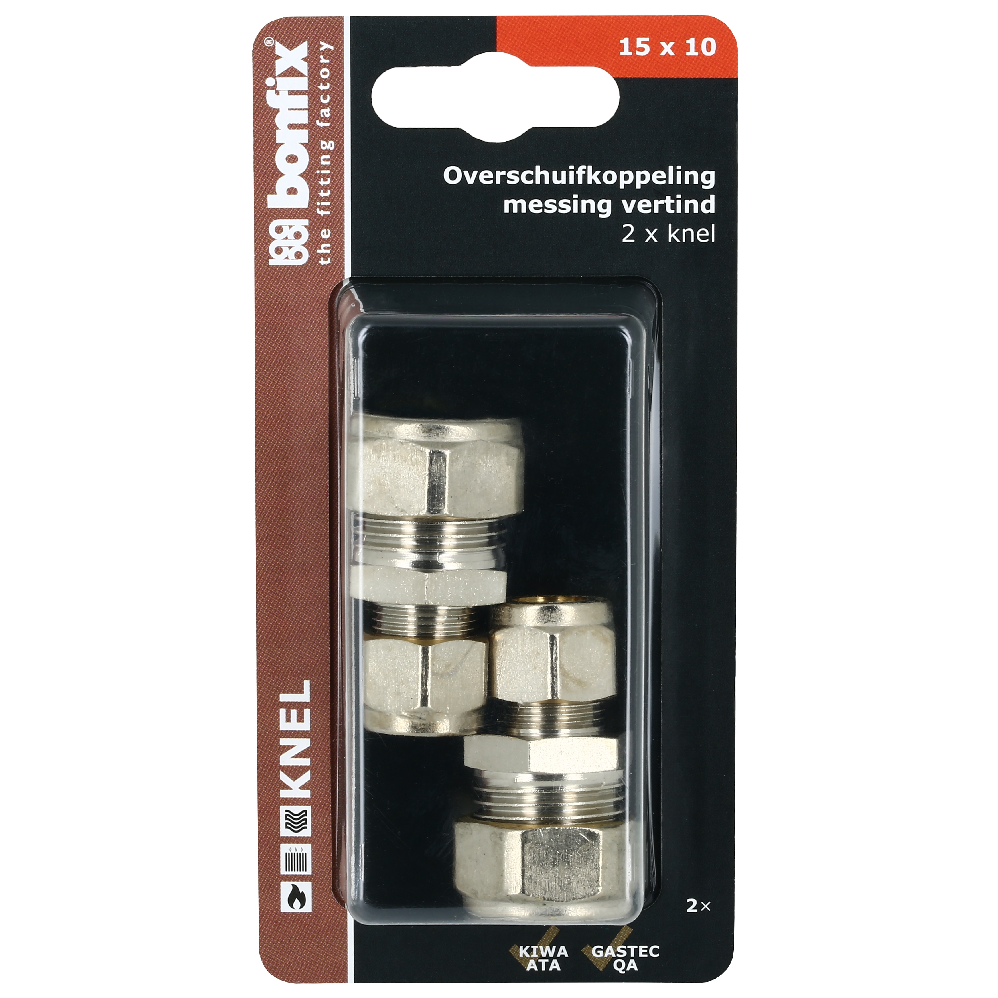 BONFIX Blister knel sok 15x10 vernikkeld 2x