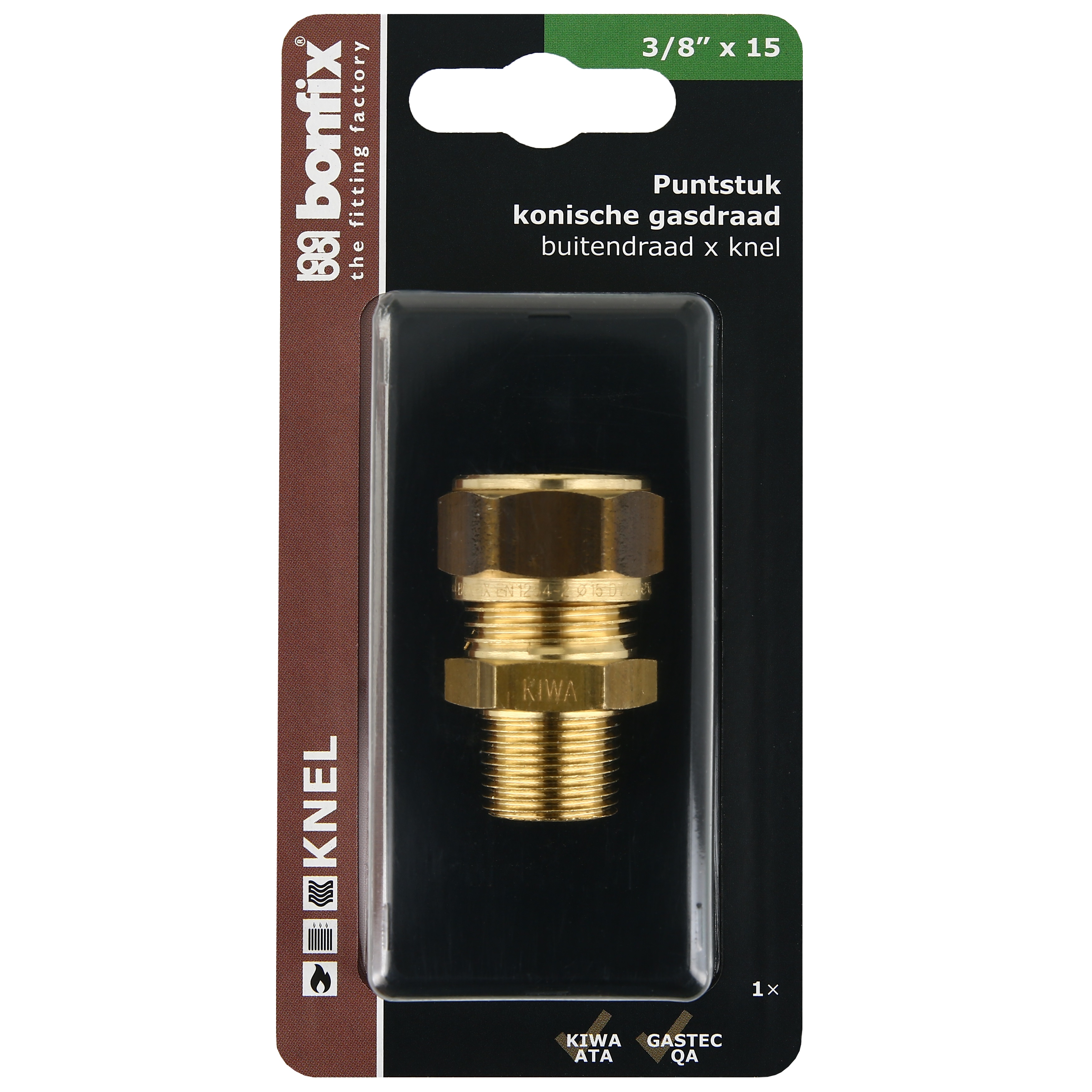 BONFIX Blister knel puntstuk 15x3/8" bu.