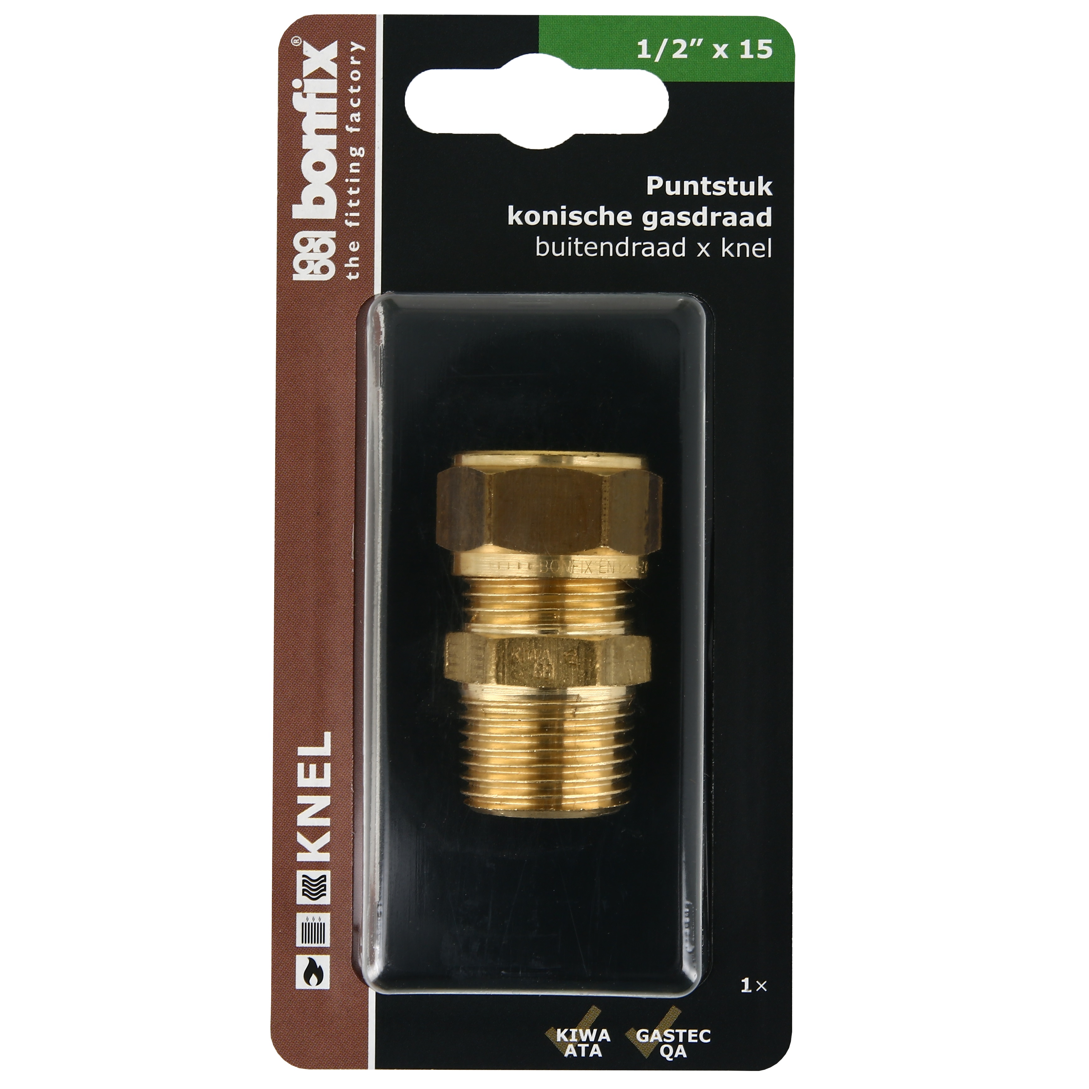 BONFIX Blister knel puntstuk 15x1/2" bu.