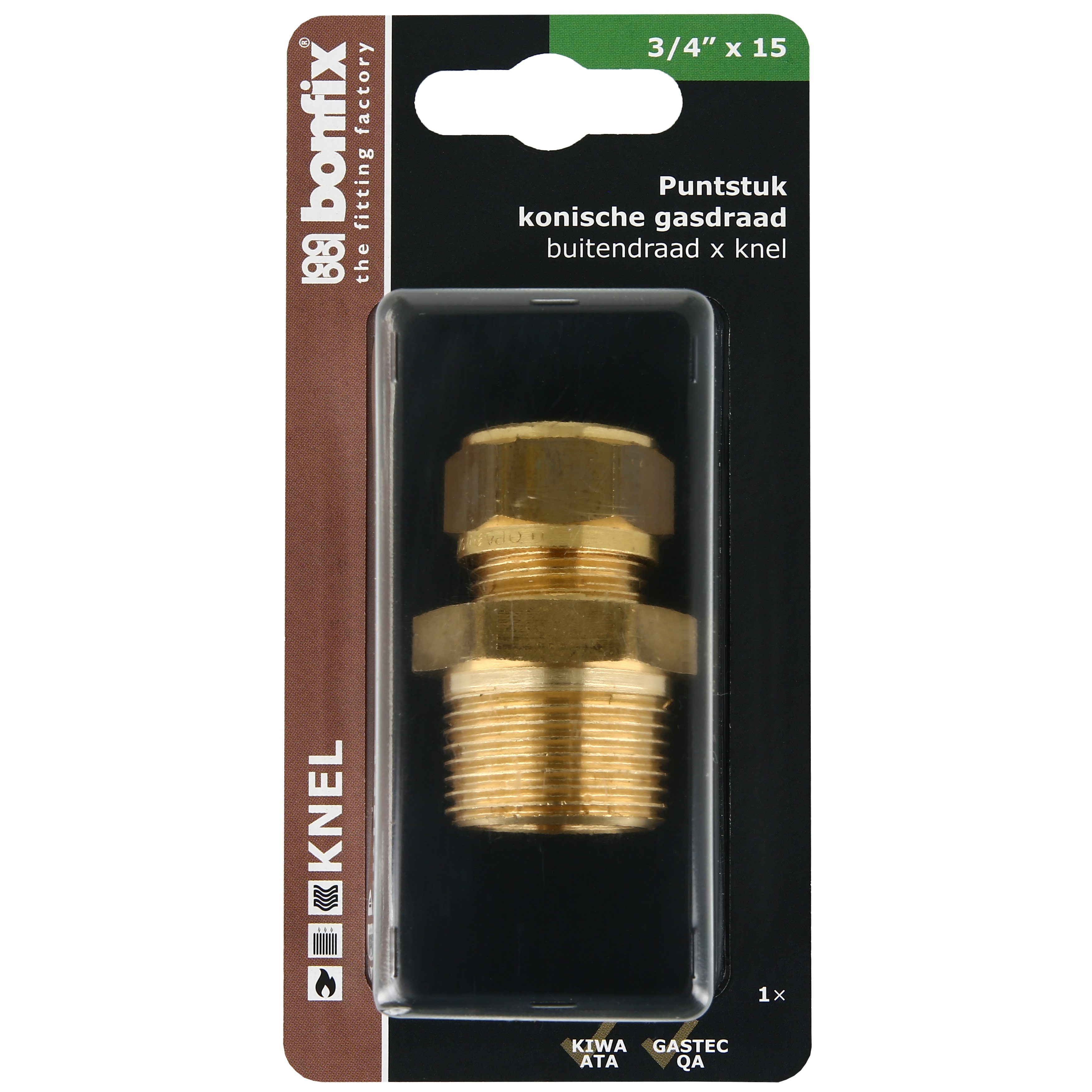 BONFIX Blister knel puntstuk 15x3/4" bu.