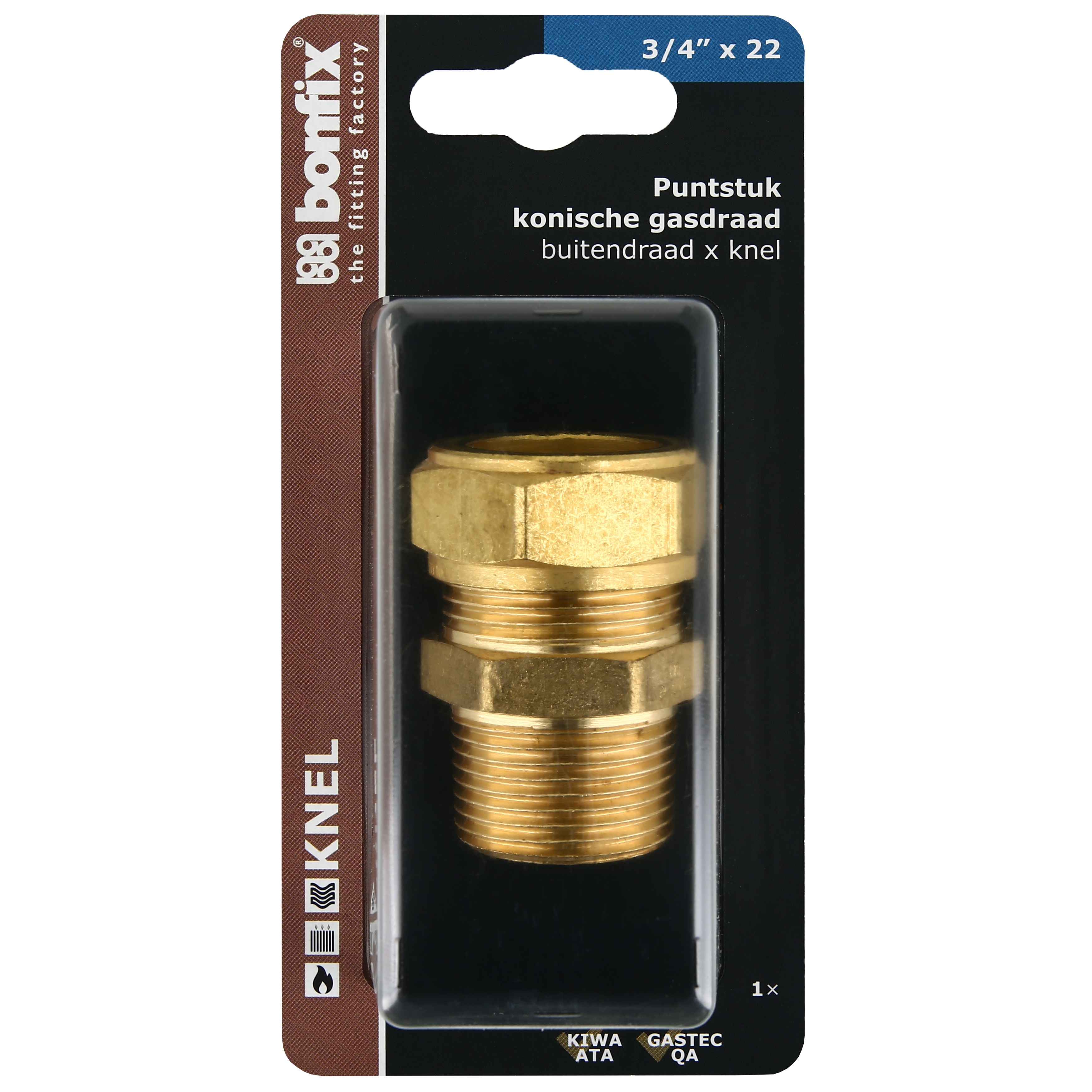 BONFIX Blister knel puntstuk 22x3/4" bu.