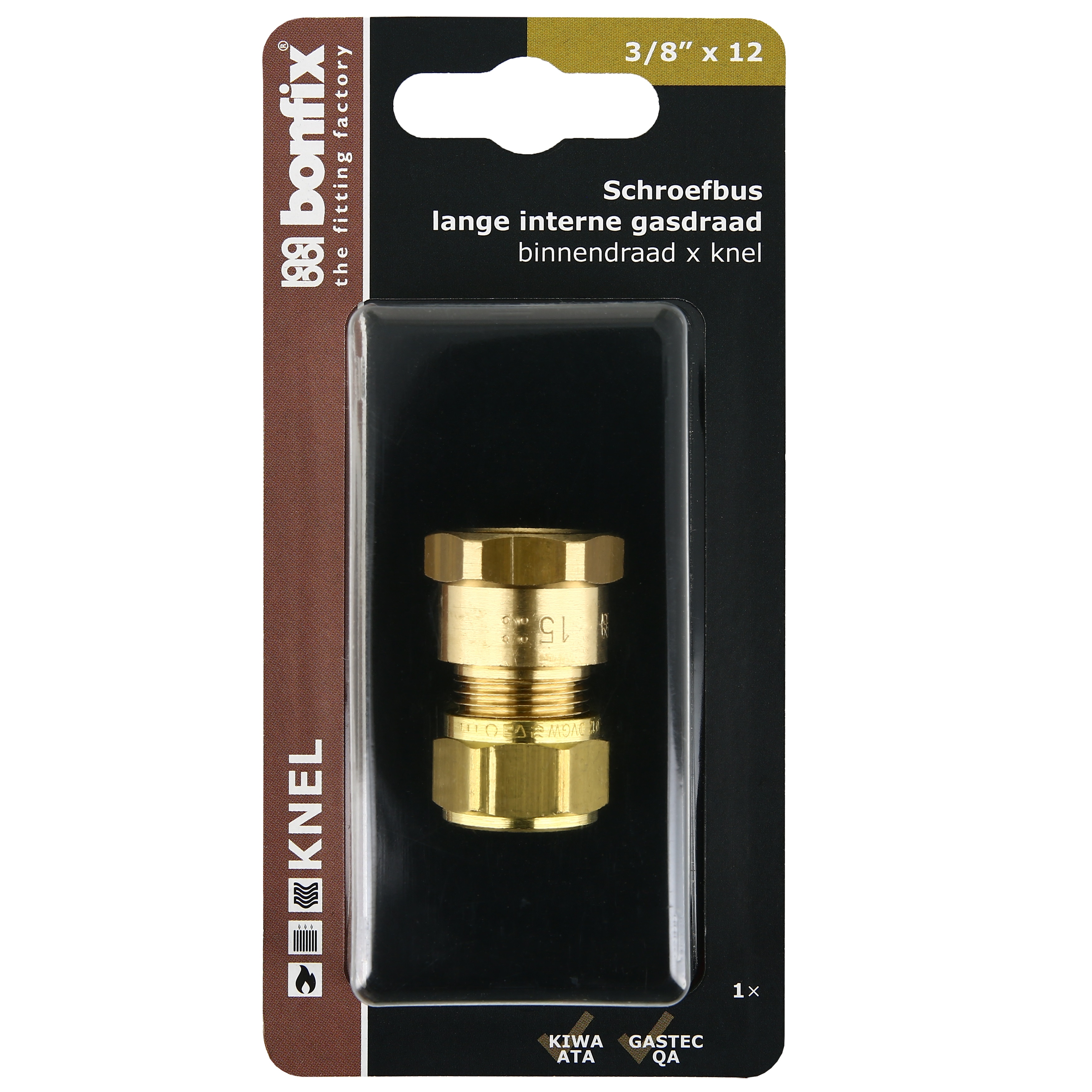 BONFIX Blister knel schroefbus 12x3/8" bi.