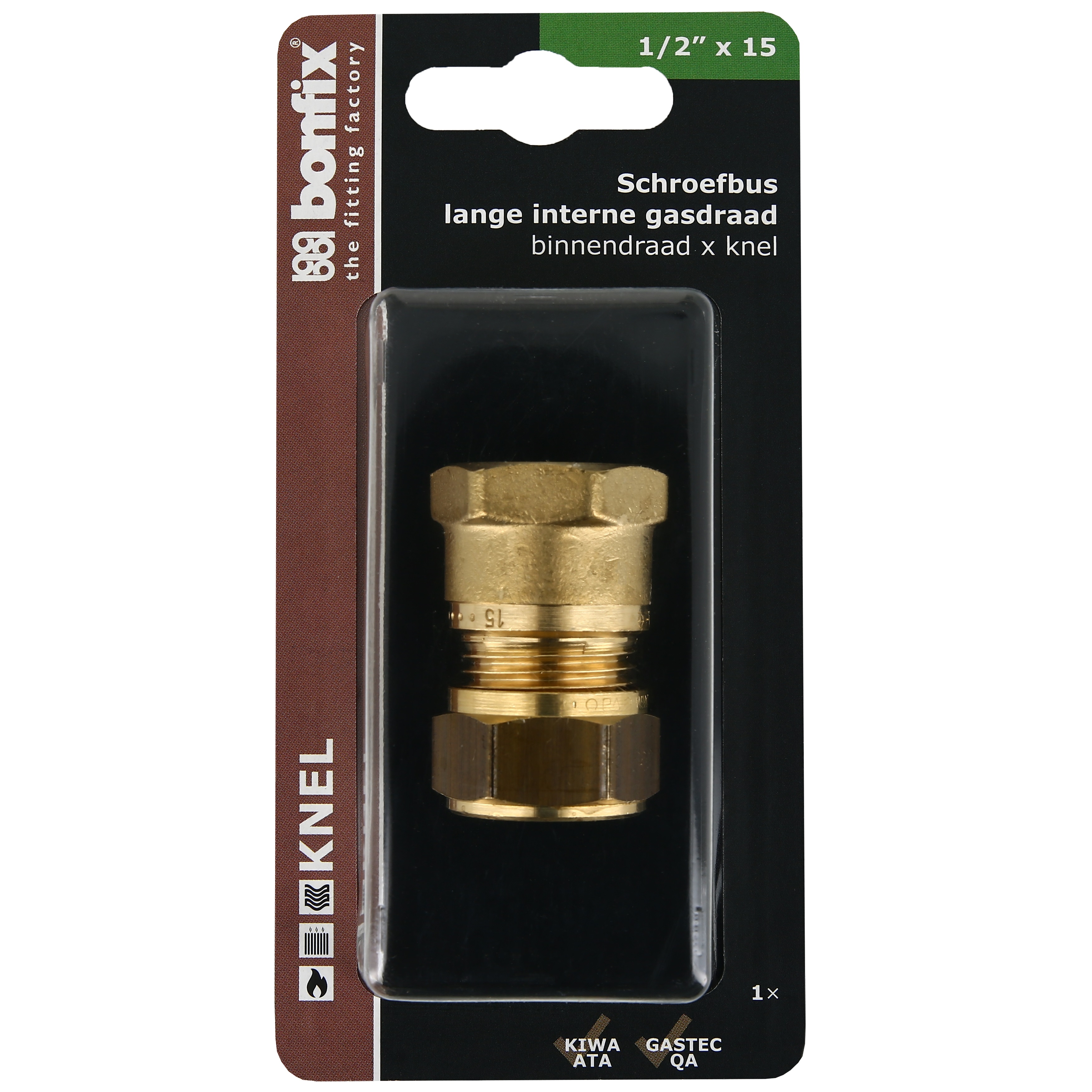 BONFIX Blister knel schroefbus 15x1/2" bi.