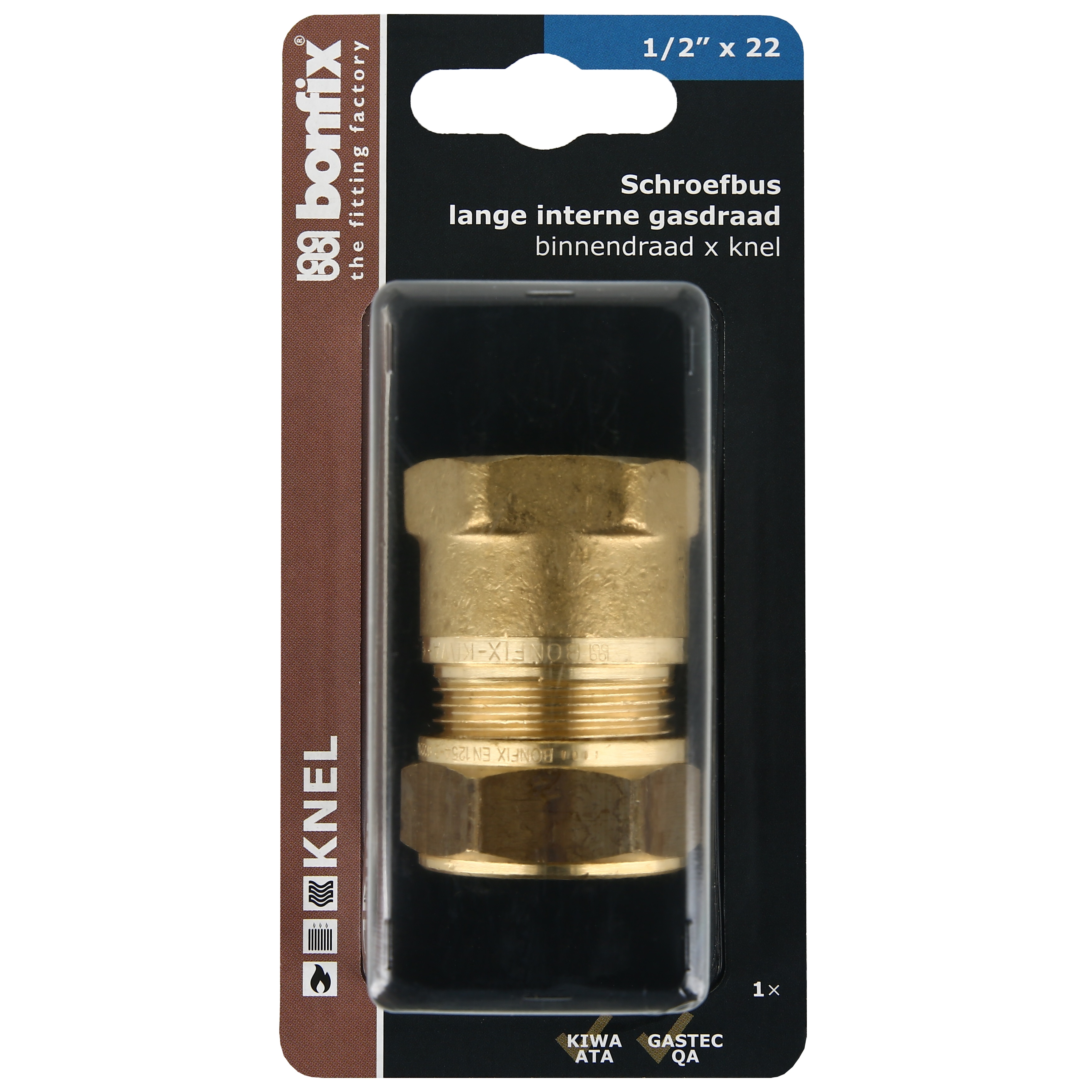 BONFIX Blister knel schroefbus 22x1/2" bi.