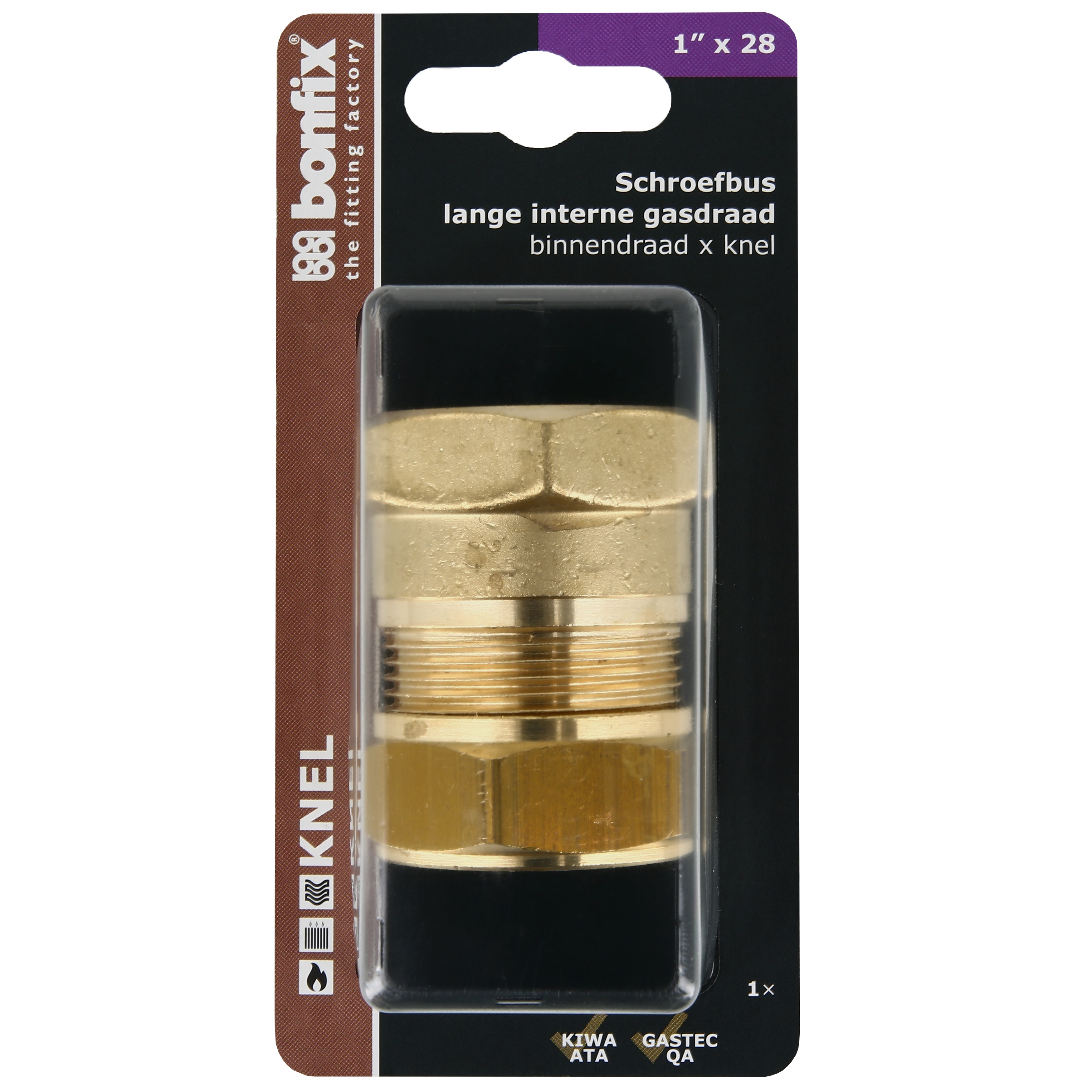 BONFIX Blister knel schroefbus  28x1" bi.