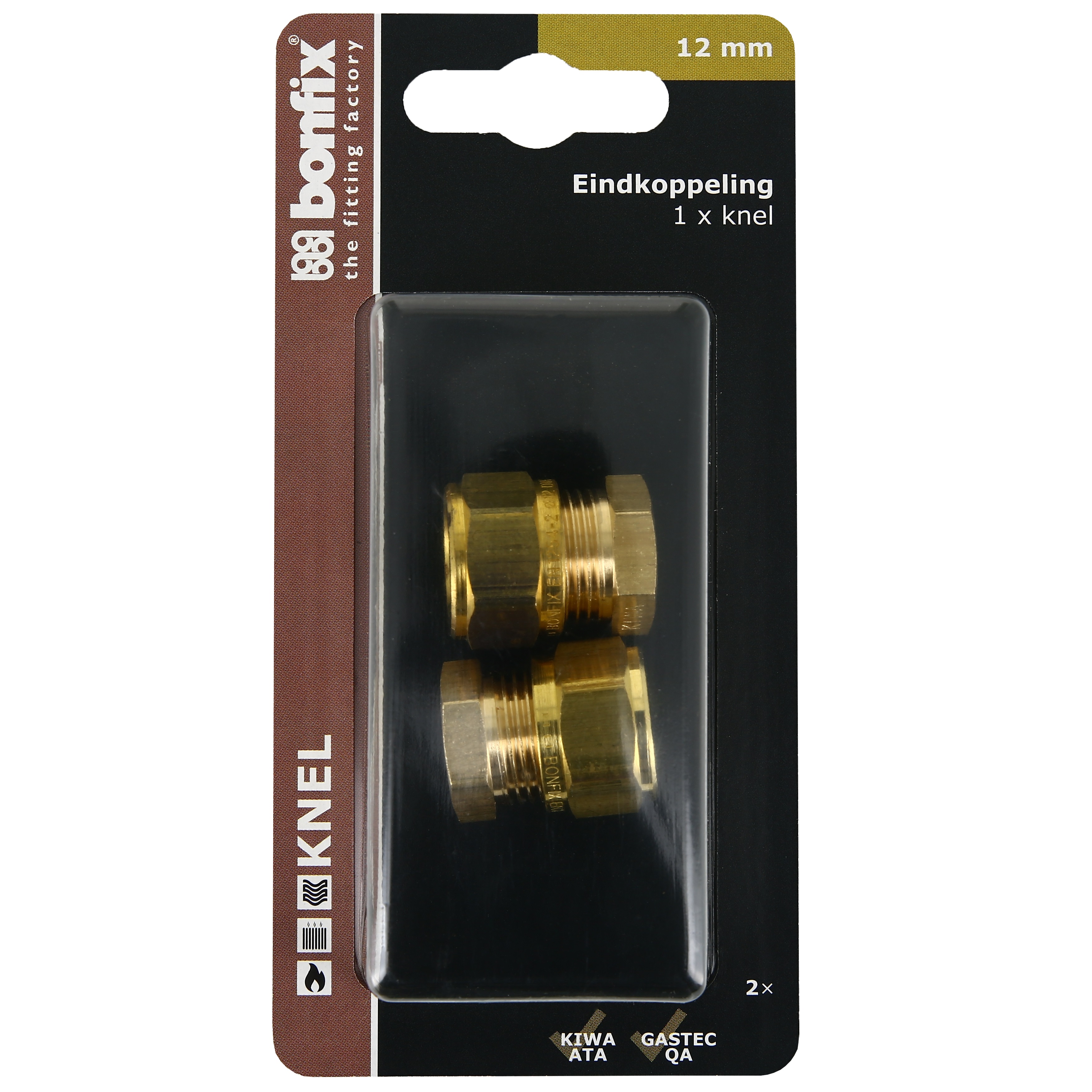 BONFIX Blister knel eindkoppeling 12mm 2x