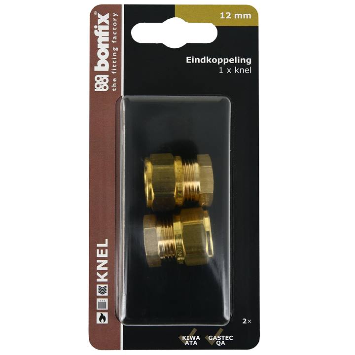 BONFIX Blister knel eindkoppeling 12mm 2x