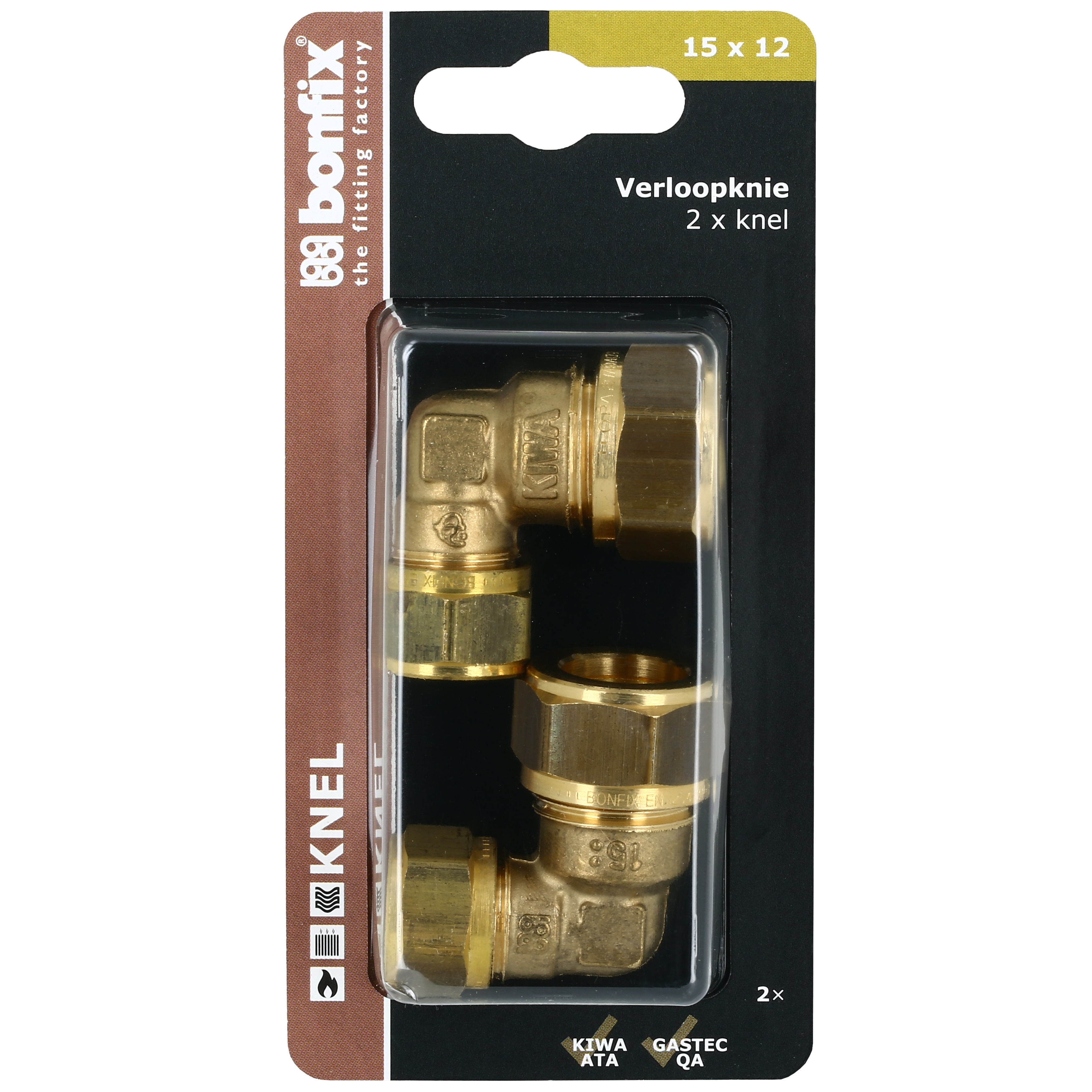BONFIX Blister knel verloopknie 15x12mm 2x