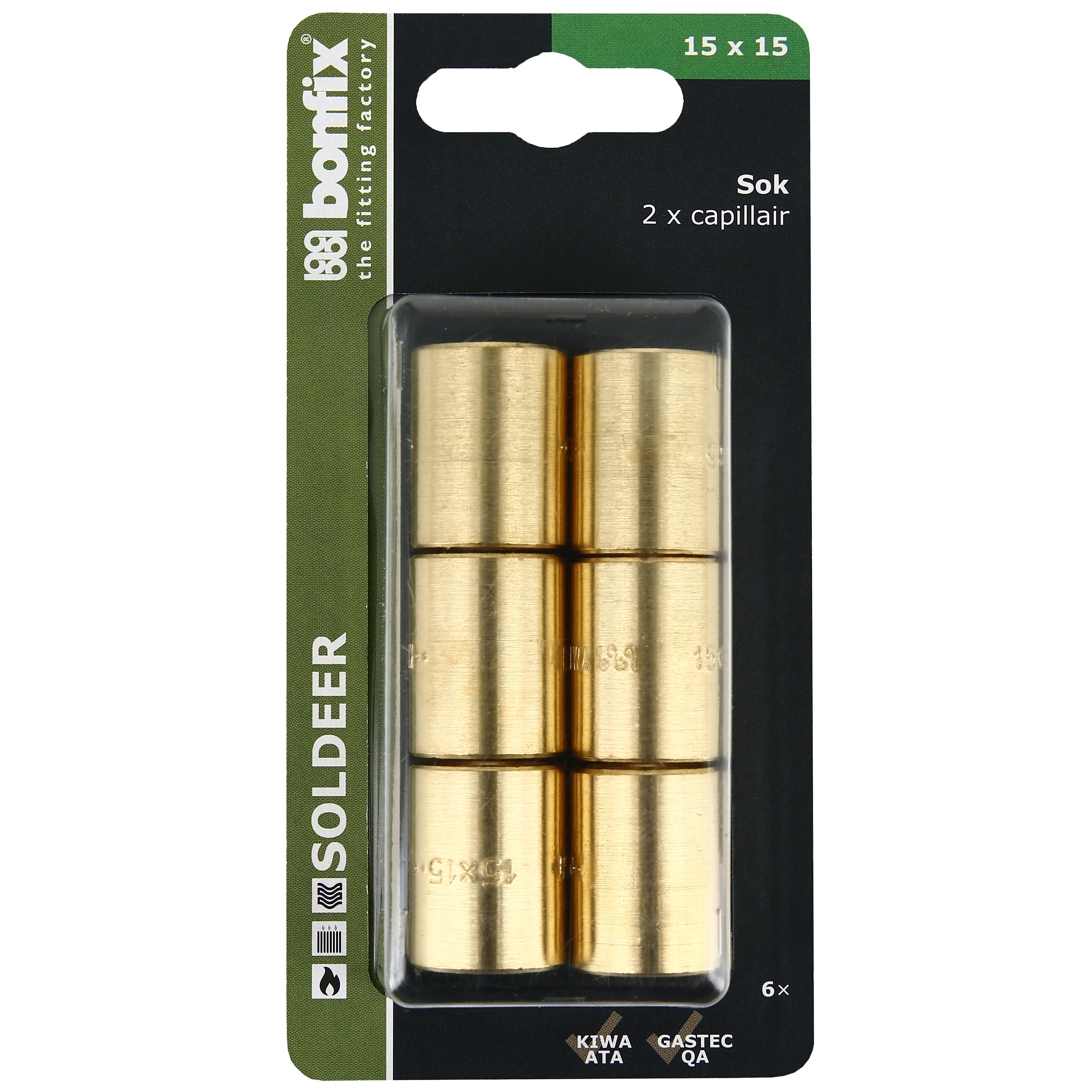 BONFIX Blister Cap. sok 15x15mm 6x