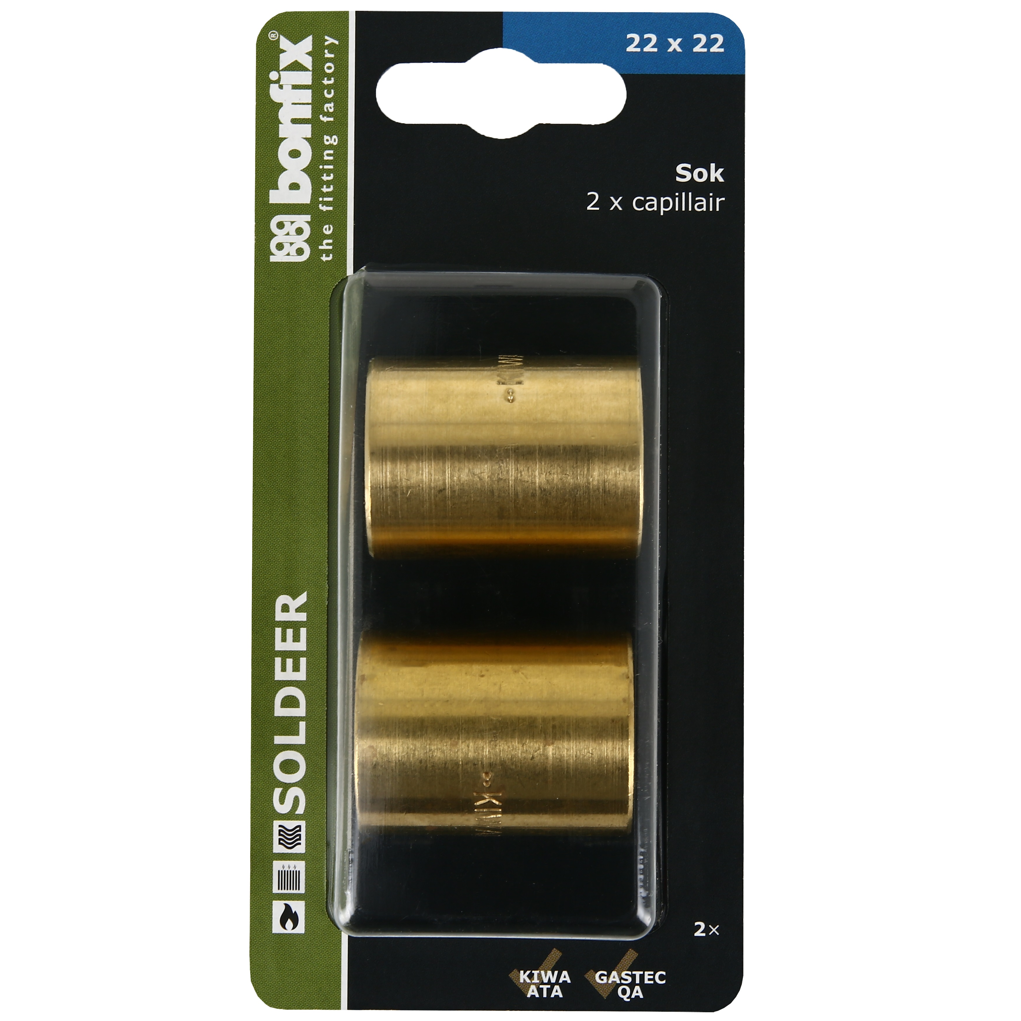 BONFIX Blister Cap. sok 22x22mm 2x