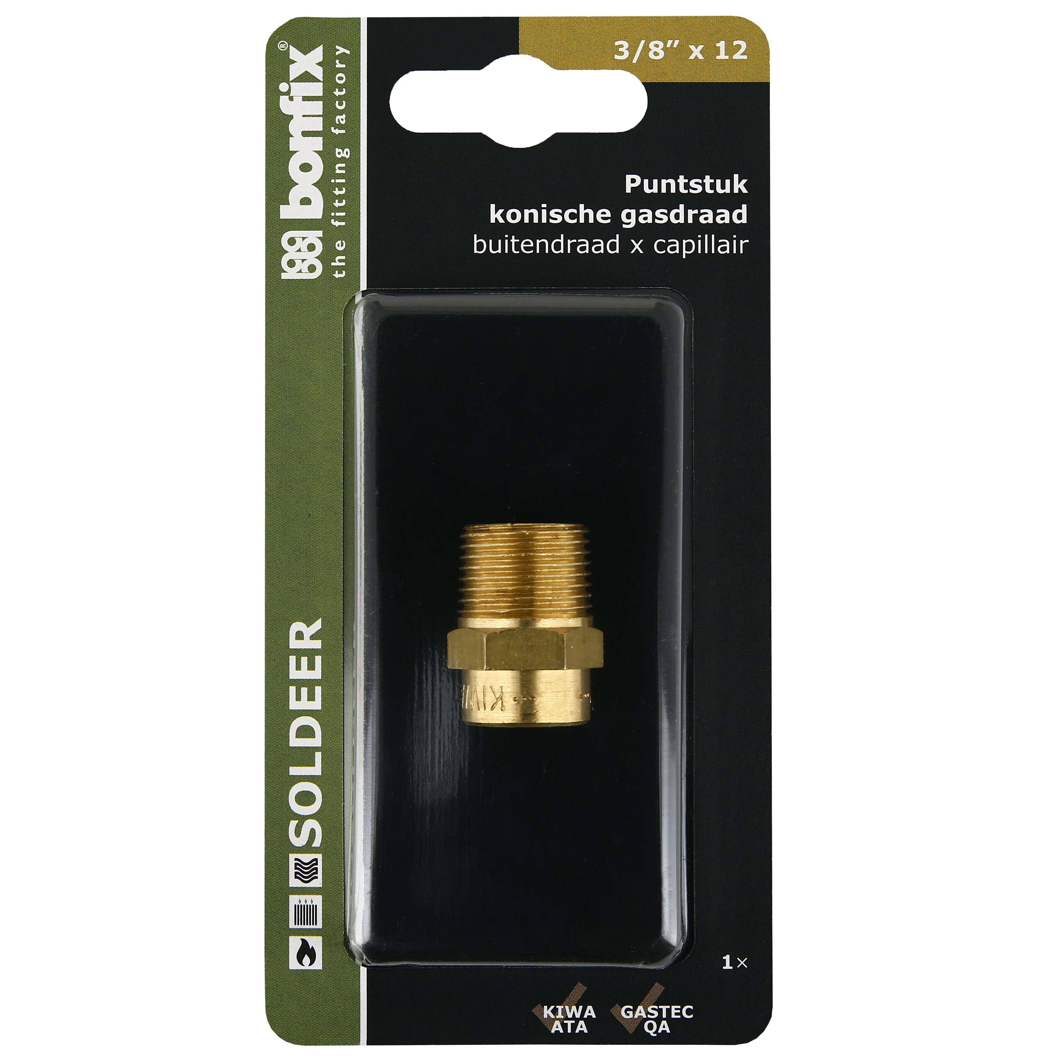 BONFIX Blister Cap. puntstuk konisch 12x3/8" bu.