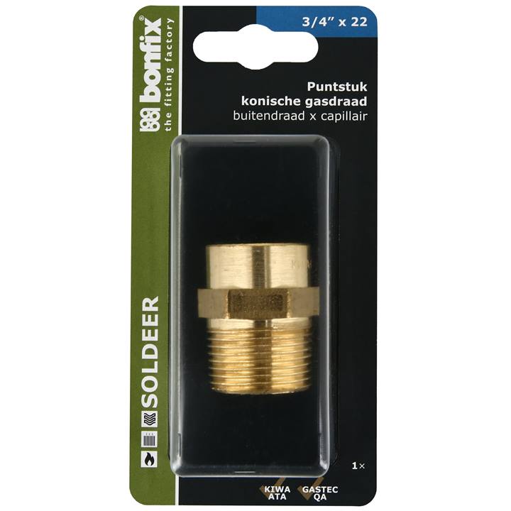 BONFIX Blister Cap. puntstuk konisch 22x3/4" bu.