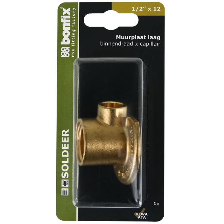 BONFIX Blister Cap. muurplaat laag 12x1/2" bi.