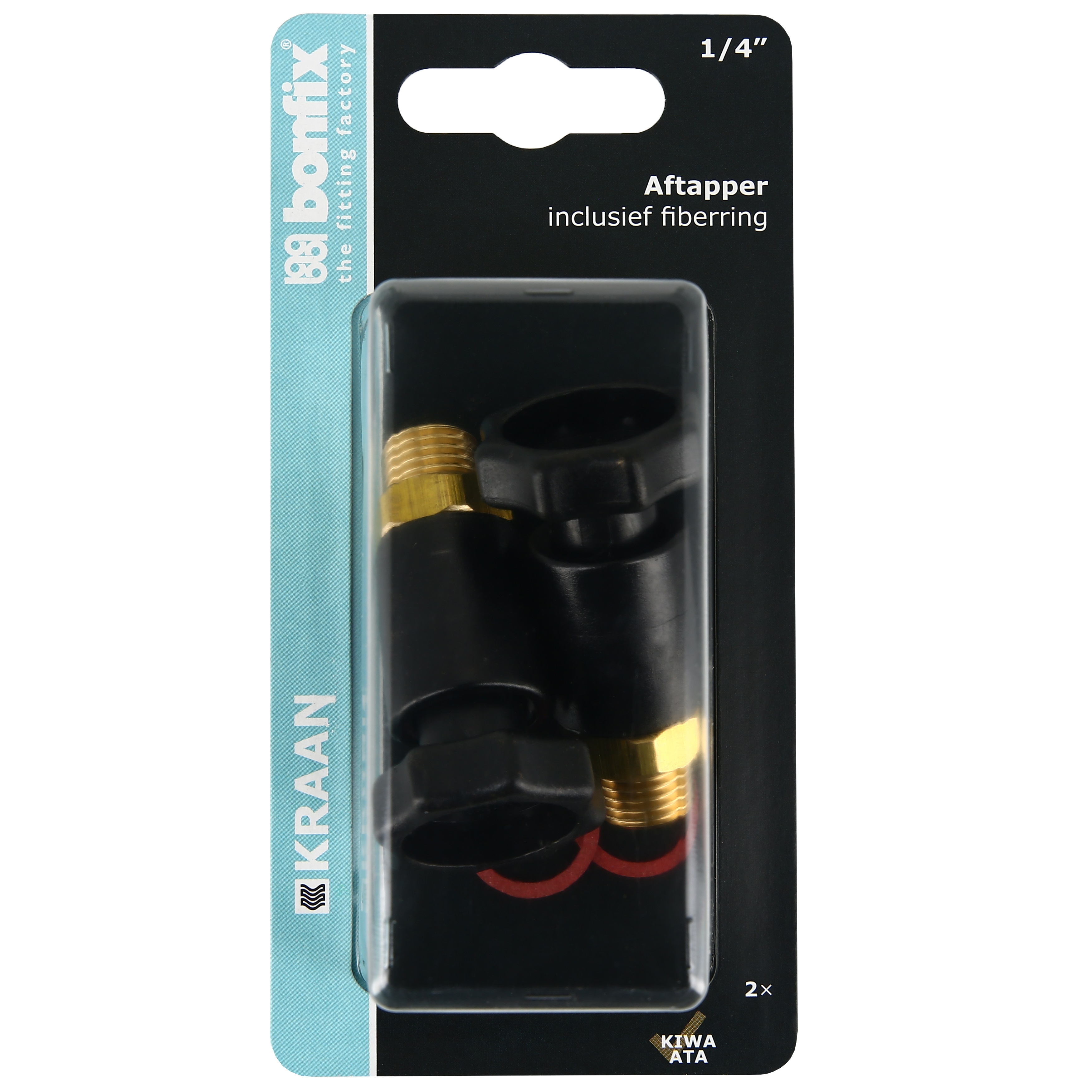 BONFIX Blister Aftapper 1/4" tbv stopkraan incl. fiberring