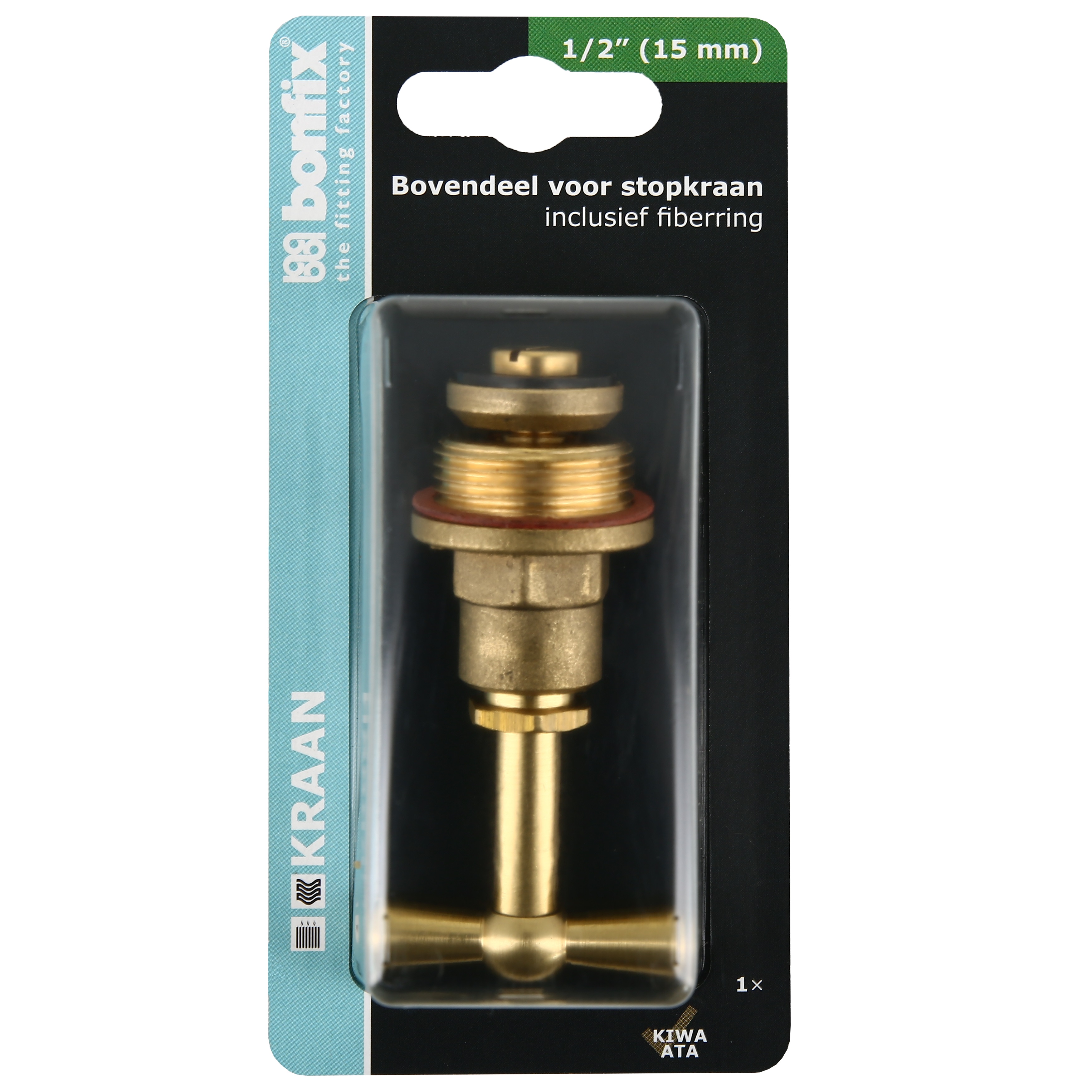 BONFIX Blister Messing bovendeel voor stopkraan 1/2" (15mm)