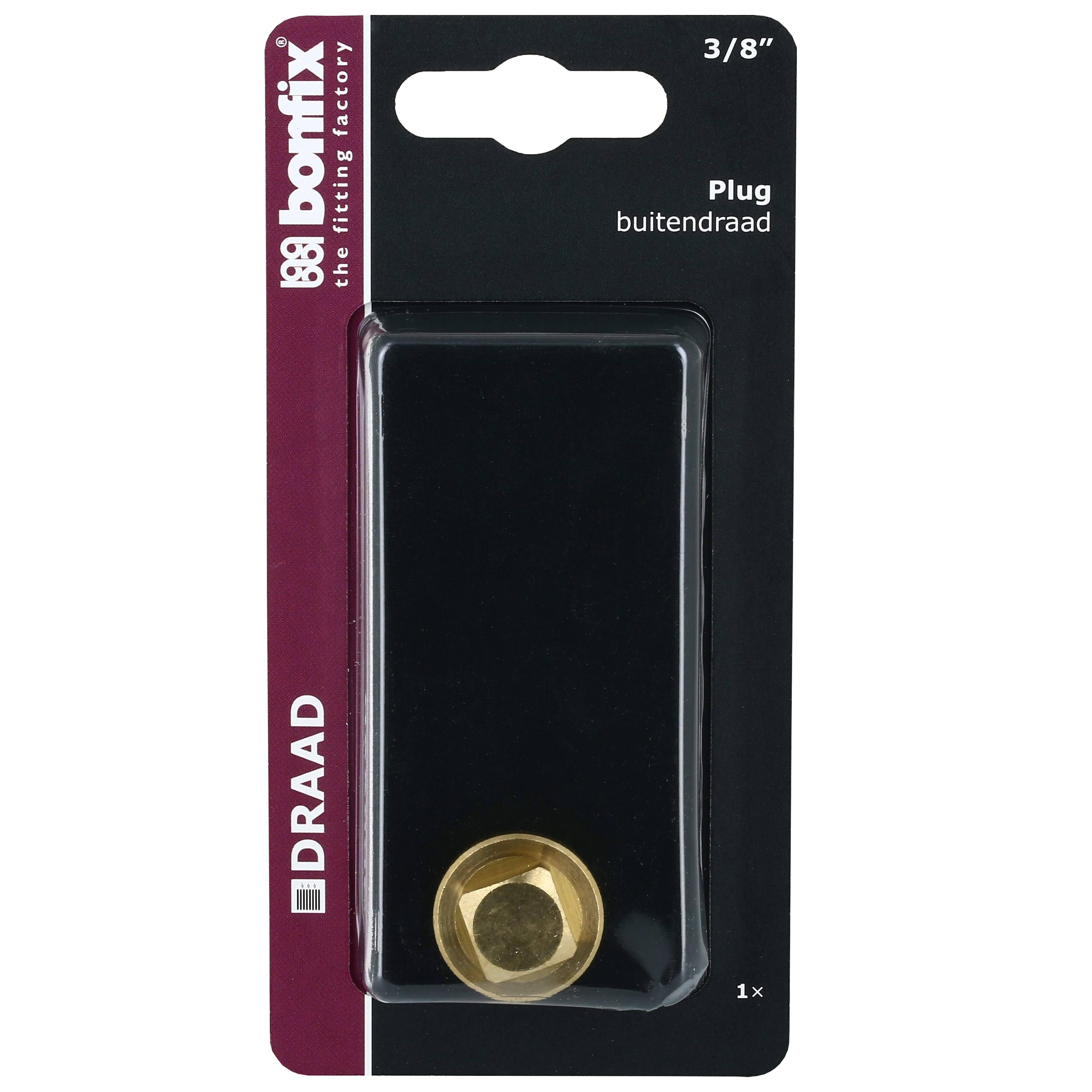 BONFIX Blister Plug met vierkant 3/8" bu.