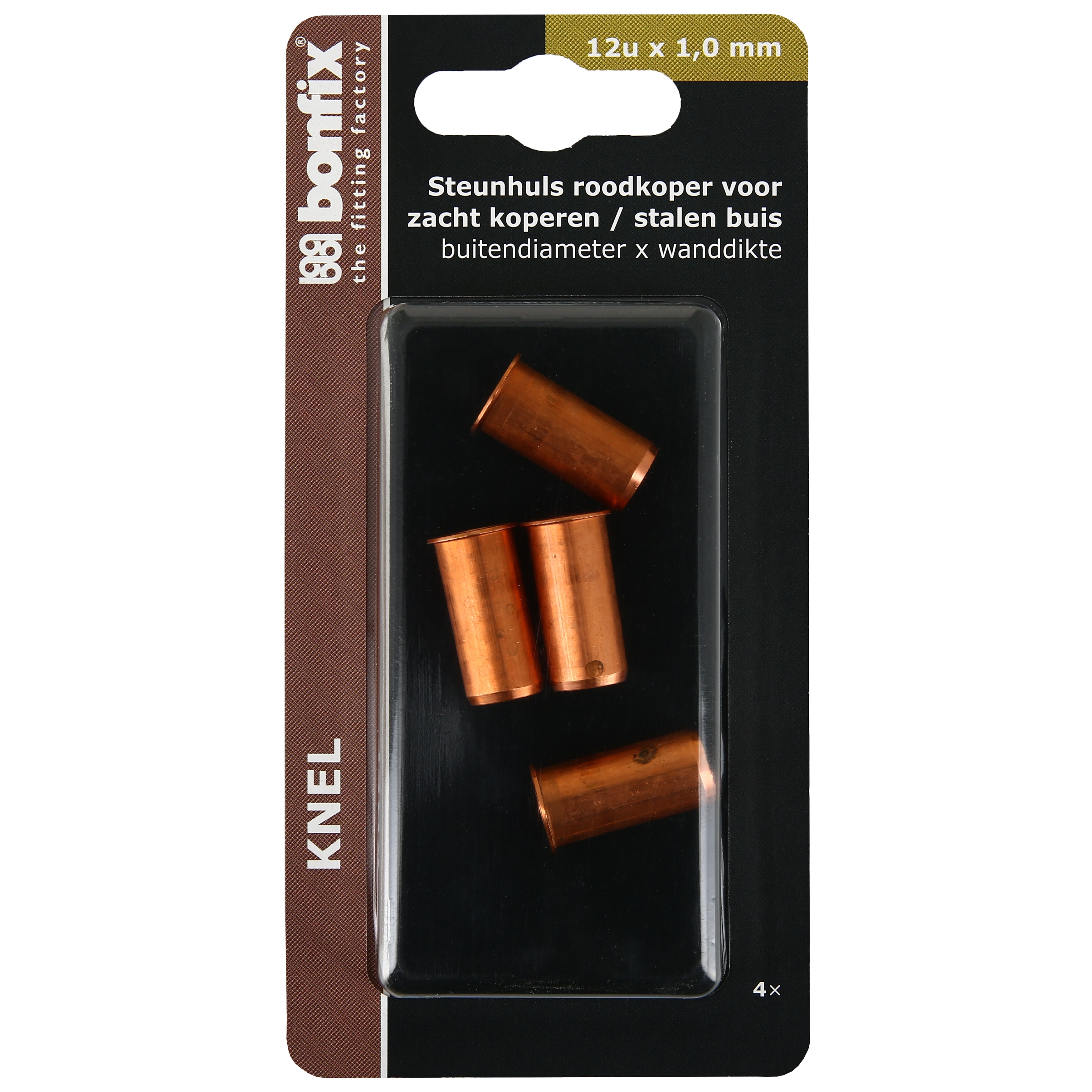 BONFIX Blister roodkoperen steunhuls 12mm 4x