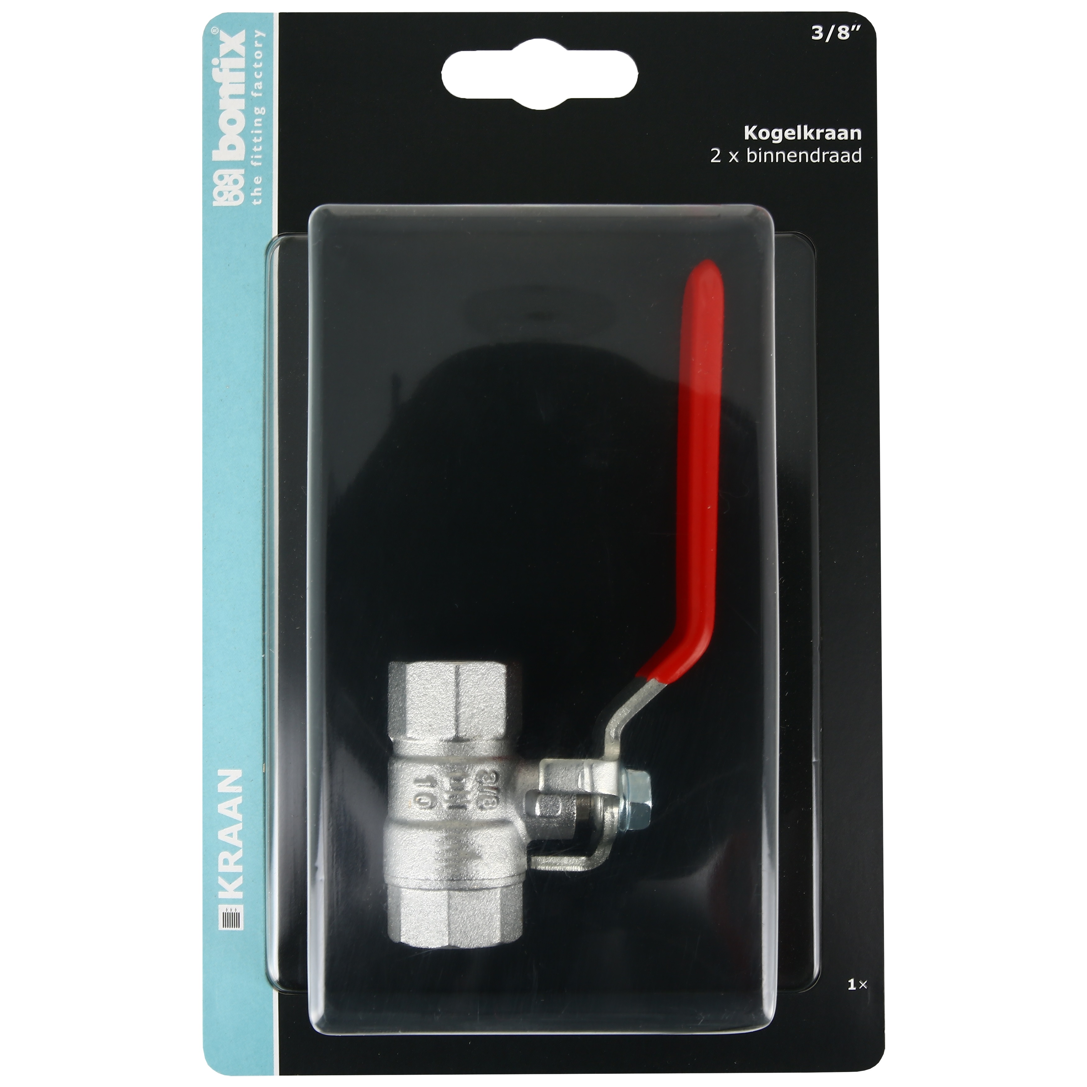 BONFIX Blister kogelkraan 3/8"x3/8" bi. x bi.