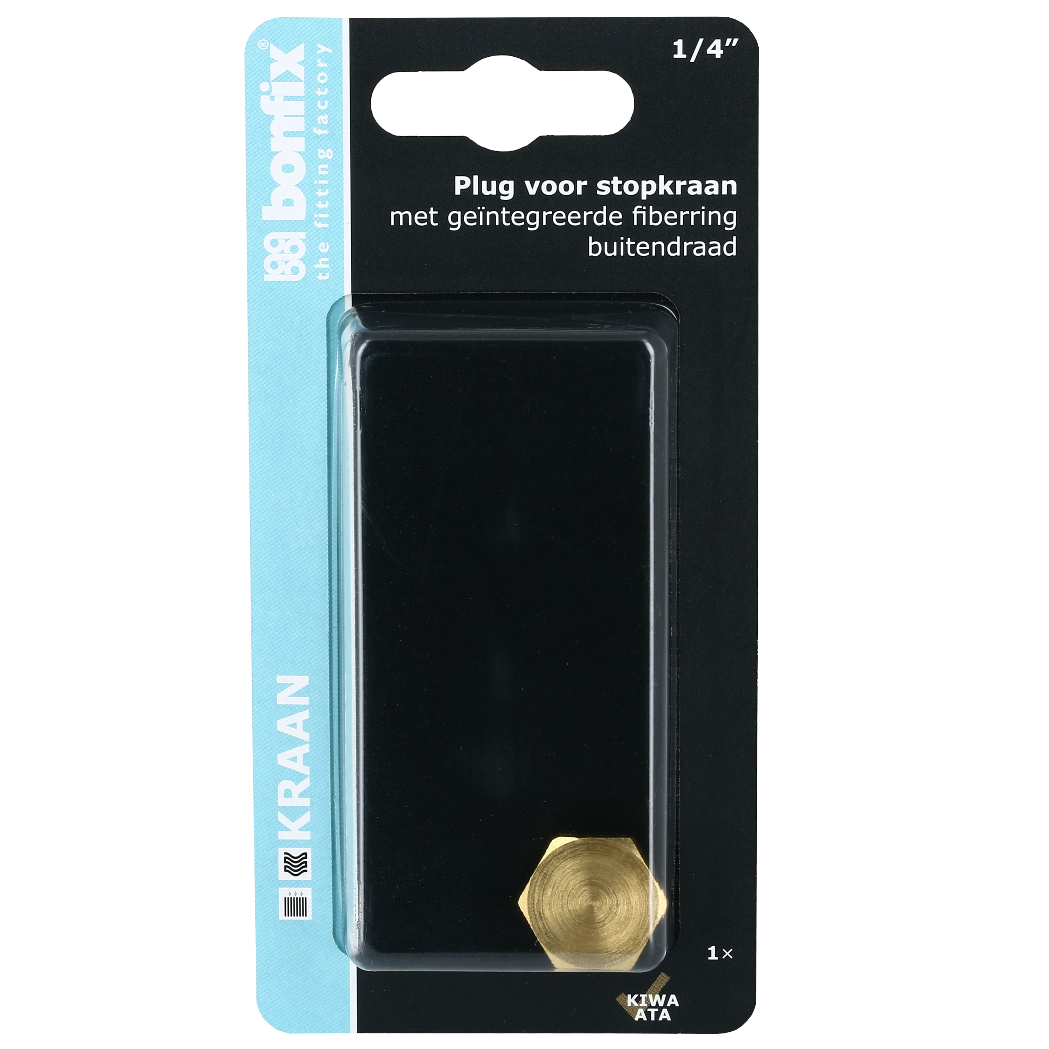 BONFIX Blister Afdekstop 1/4" bu. met O-ring voor stopkraan