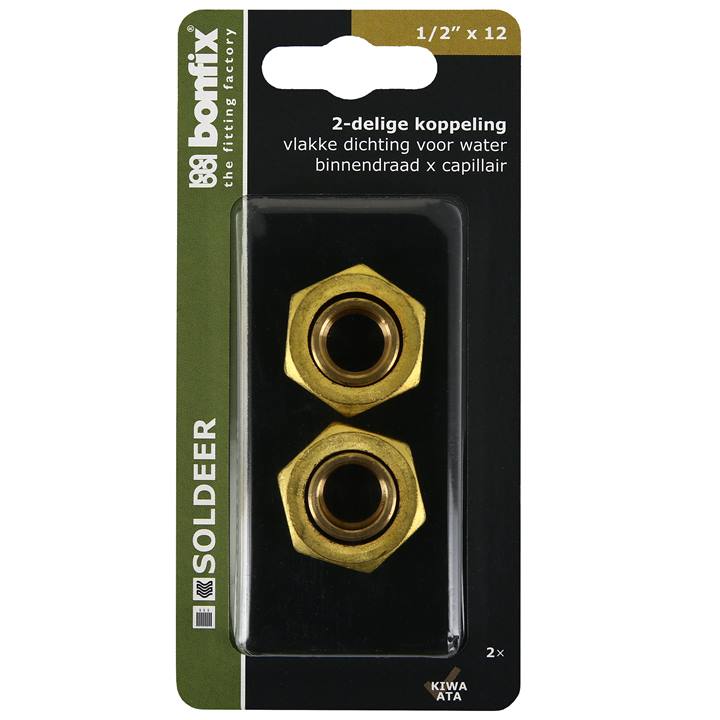 BONFIX Blister 2-del. koppeling 12x1/2" bi. 2x