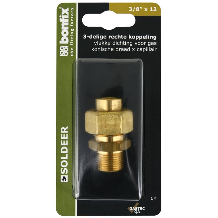 BONFIX Blister 3-del. koppeling 12x3/8" bu.