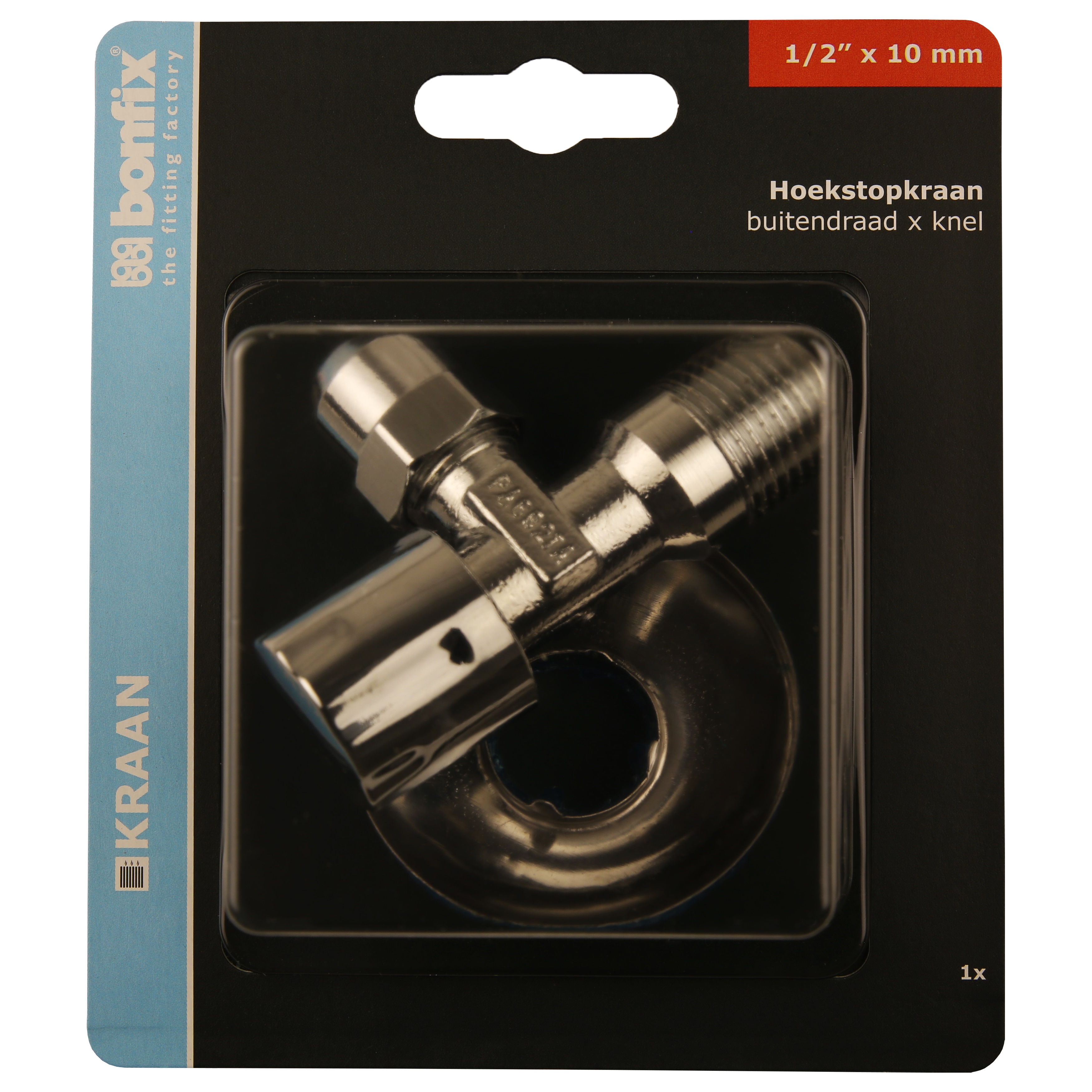 BONFIX Blister hoek stopkraan 10x1/2" bu.