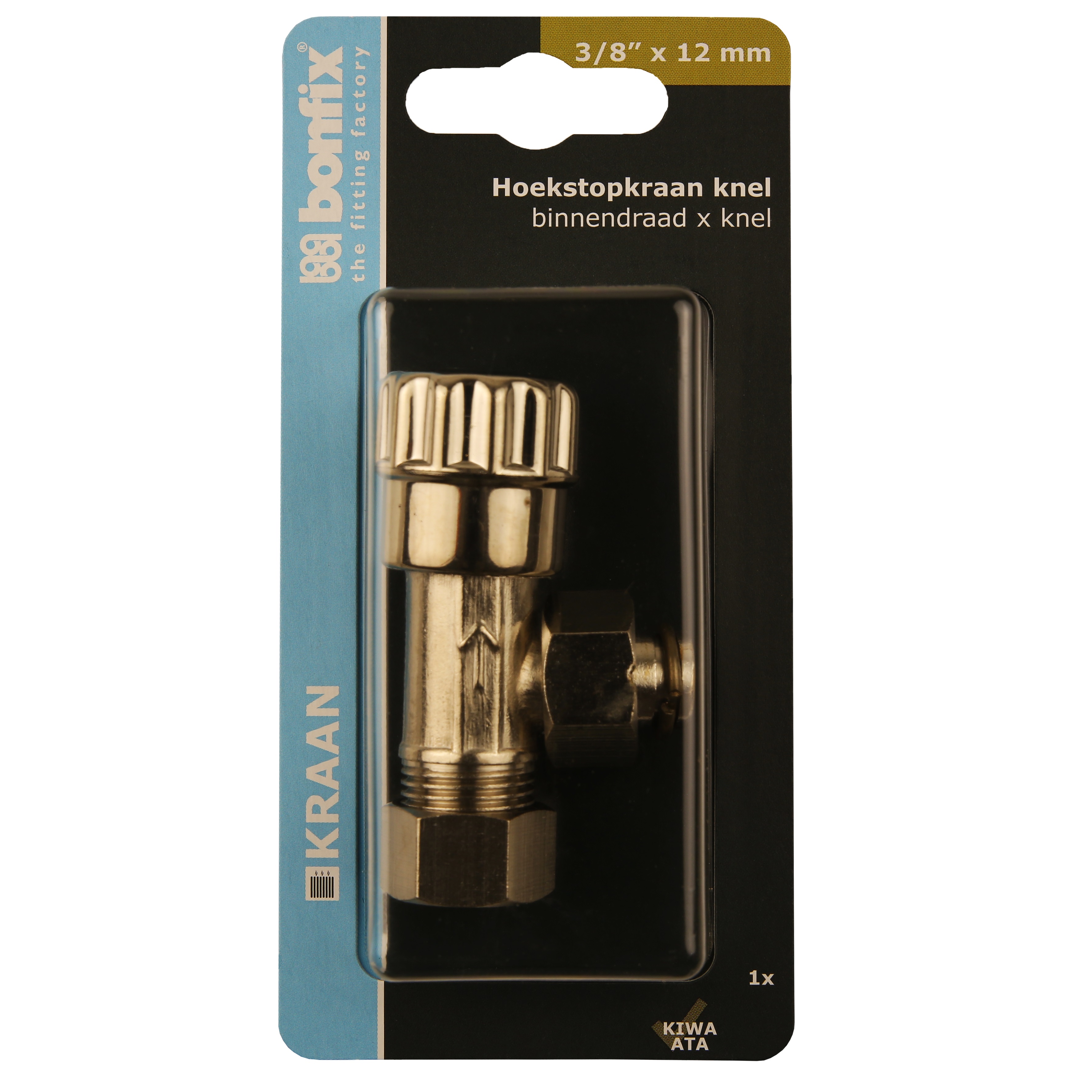 BONFIX Blister hoek stopkraan 12x3/8" bi. chroom