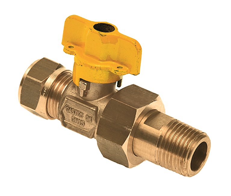 BONFIX Zak gaskogelkraan 15x1/2" bu.