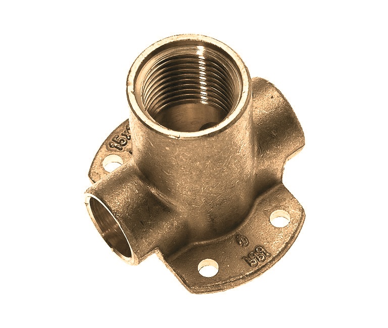 BONFIX Zak Cap. muurplaat dubbel 15x1/2"x15mm bi.