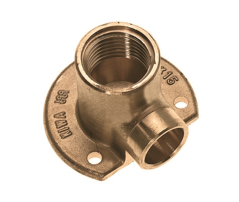 BONFIX Zak Cap. muurplaat laag 12x1/2" bi.