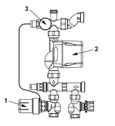 TECEfloor thermostaatknop met voeler reserveonderdeel voor regelaar met vaste waarde