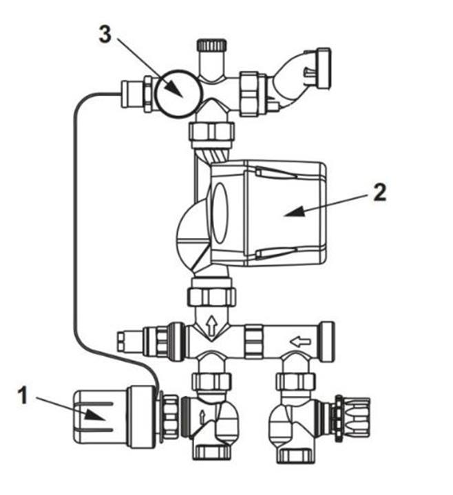 TECEfloor thermostaatknop met voeler reserveonderdeel voor regelaar met vaste waarde