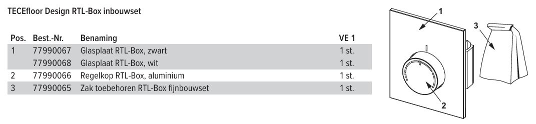 TECEfloor zak toebehoren RTL-Box fijnbouwset