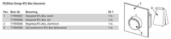 TECEfloor zak toebehoren RTL-Box fijnbouwset