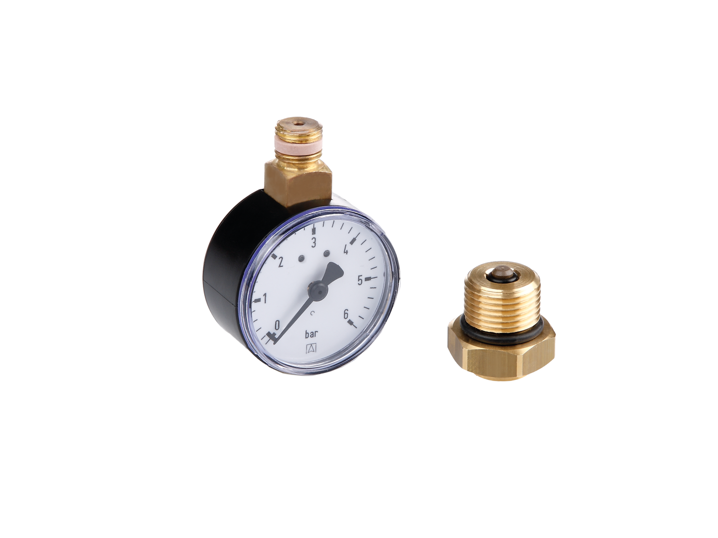 TECEfloor manometer voor industriële kunststof verdelers incl. montageventiel