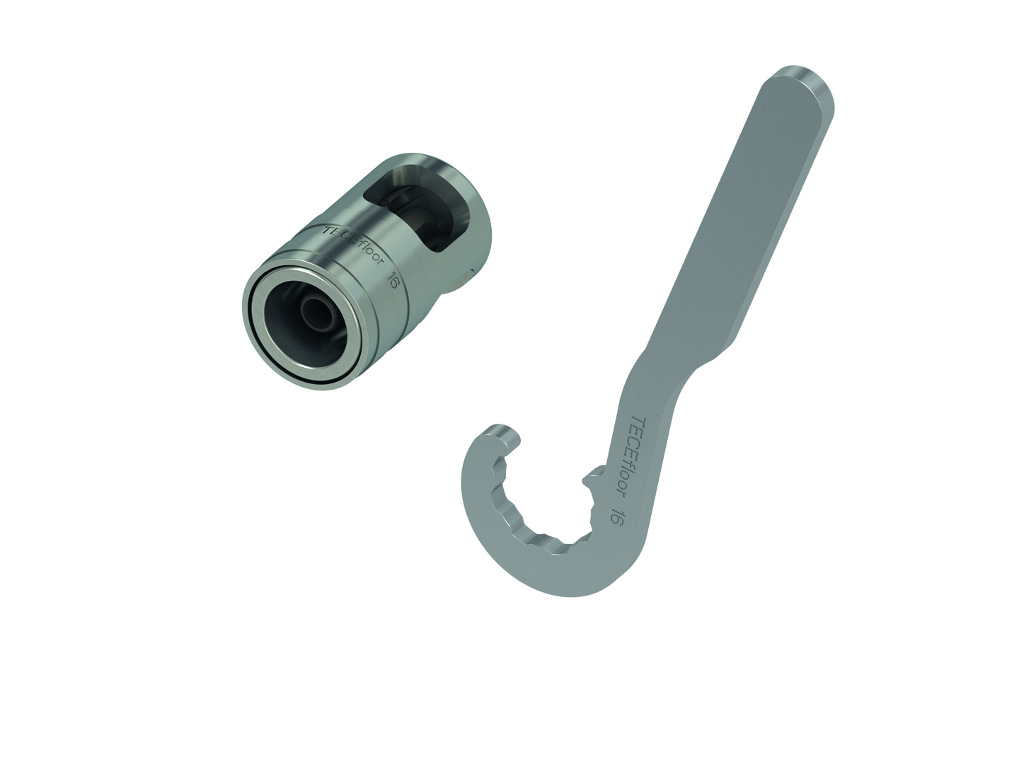 TECEfloor gereedschapsset afmeting 16 type TECElogo-Push handkalibratiegereedschap en steeksleutel