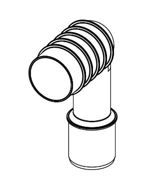 TECE reserveonderdeel afvoerbocht DN 50/DN 40