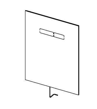 TECE reserveonderdeel sen-Touch glasplaat voor TECElux, glanzend wit