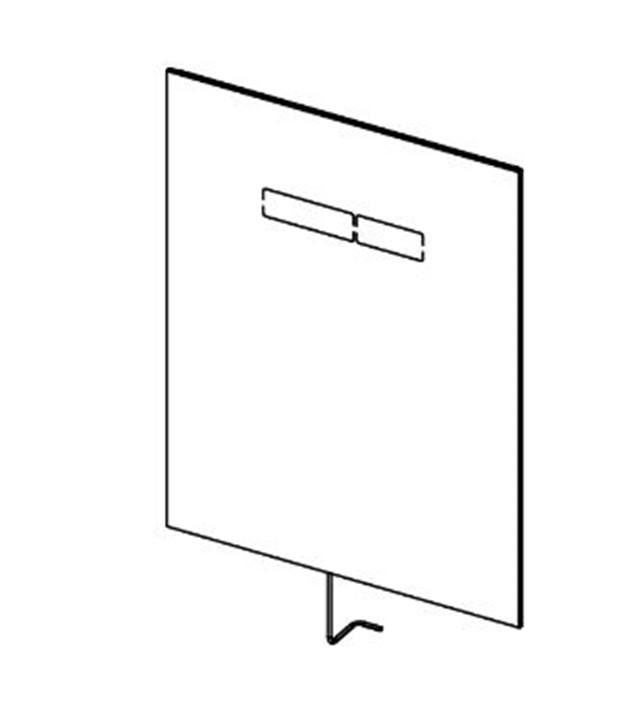 TECE reserveonderdeel sen-Touch glasplaat voor TECElux, glanzend wit
