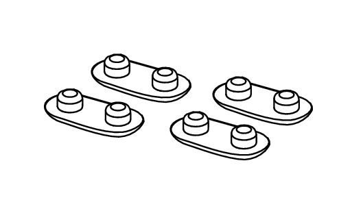 TECE WC-zitting plaatsingsbuffer (4 stuks)
