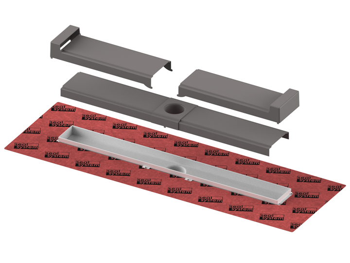 TECEdrainline-Evo douchegoot, gekleurde coating, mat wit, 700 mm