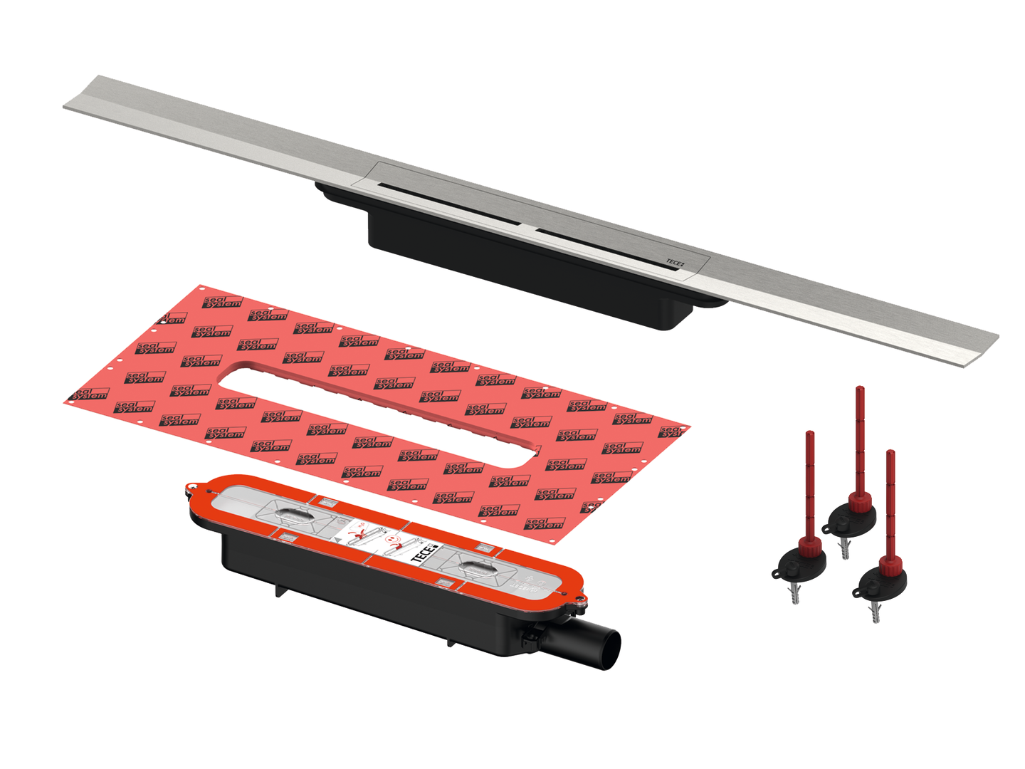 TECEdrainprofile doucheprofielset, 800 mm, geborsteld
