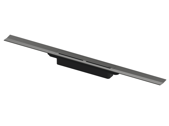 TECEdrainprofile doucheprofiel, 800 mm, rvs, geborsteld zwart chroom